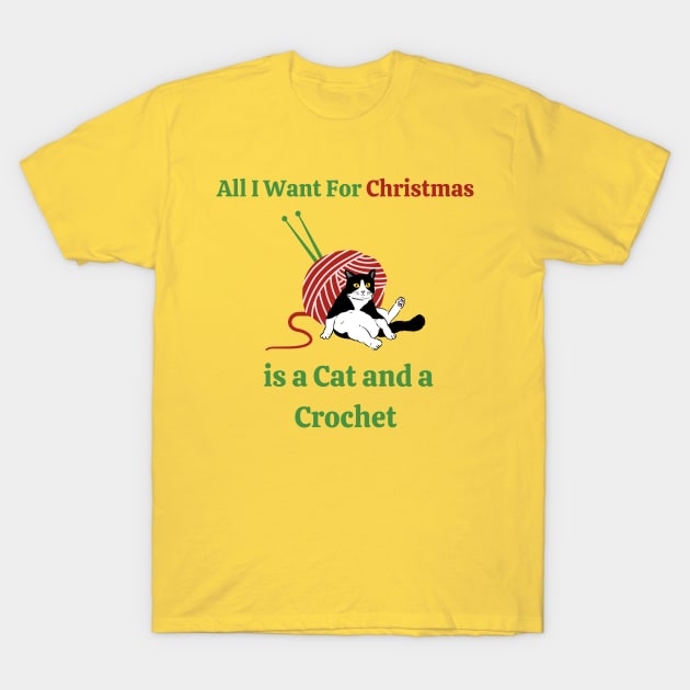 All I want for Christmas is a Cat and a Crochet T-Shirt by Coldhand34